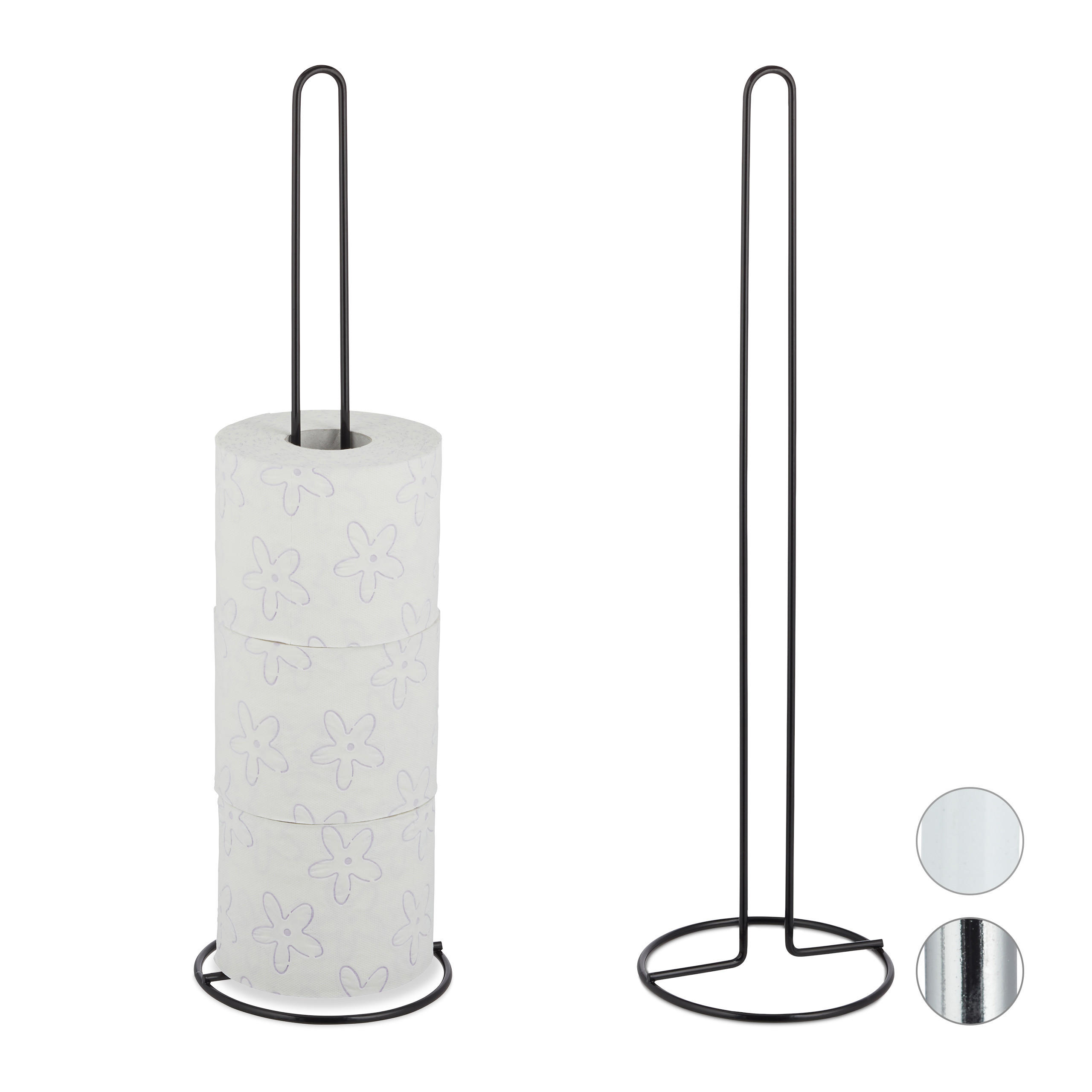 RESERVRULLEH&Aring;LLARE Svart metall 2-pack 50/14/14 cm