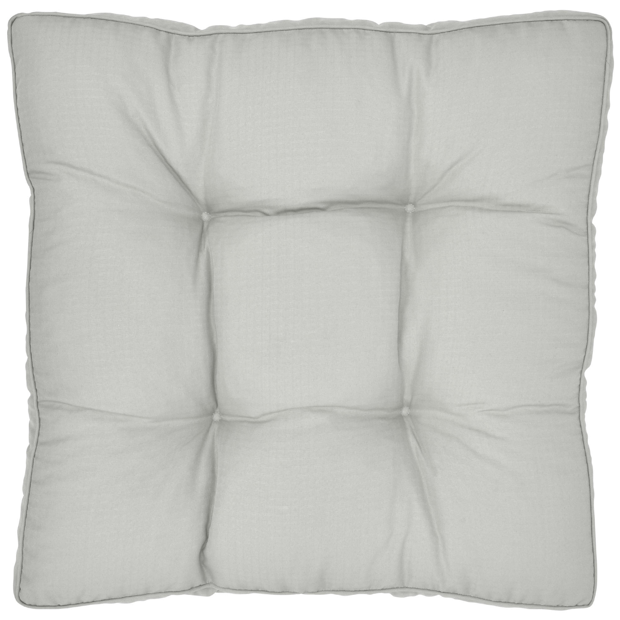 LOUNGEKISSEN Xluna Sitz 40/40/10 cm Hellgrau - Hellgrau, Textil (40/40/10cm) - Beautissu 