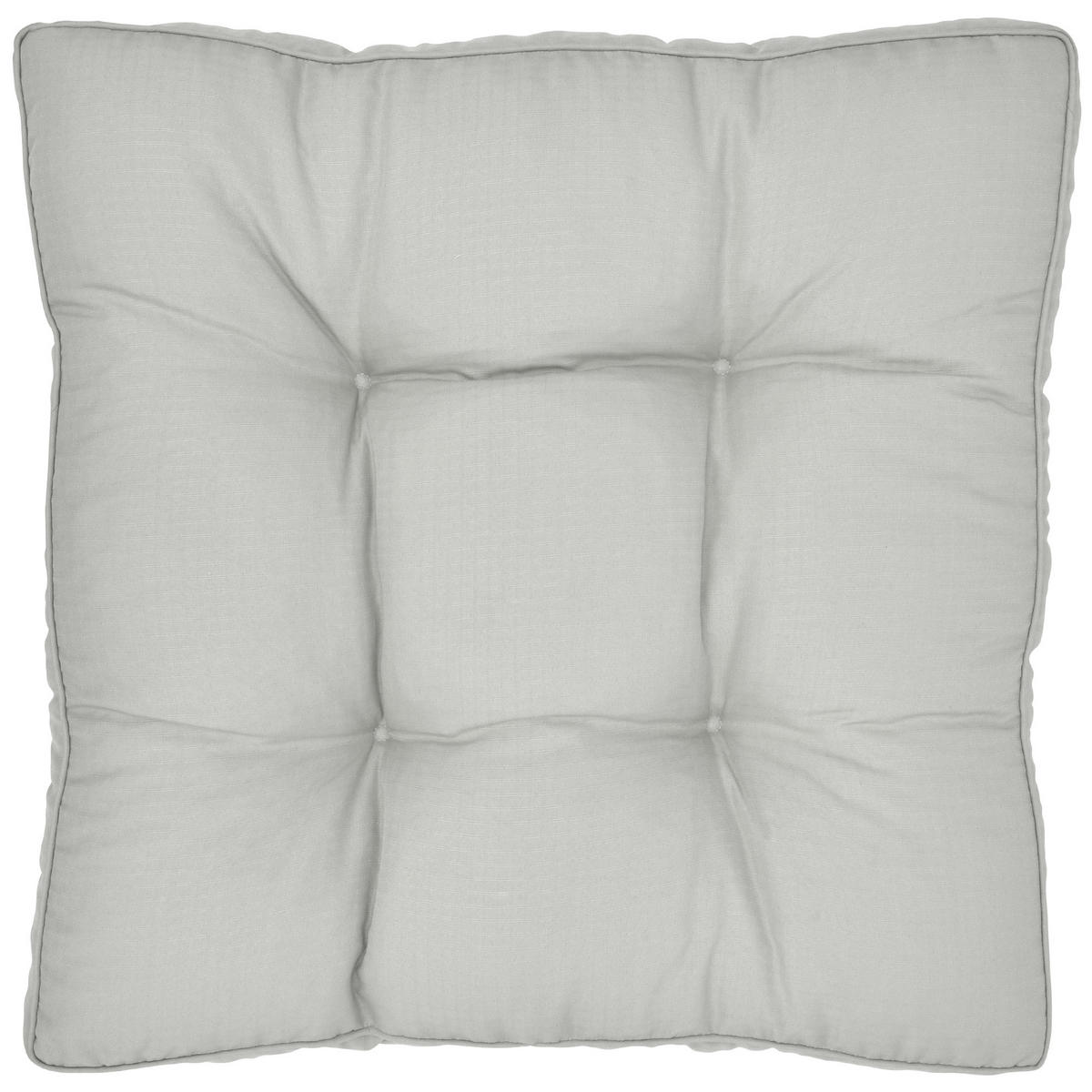 LOUNGEKISSEN Xluna Sitz 70/70/10 cm Hellgrau - Hellgrau, Textil (70/70/10cm) - Beautissu 