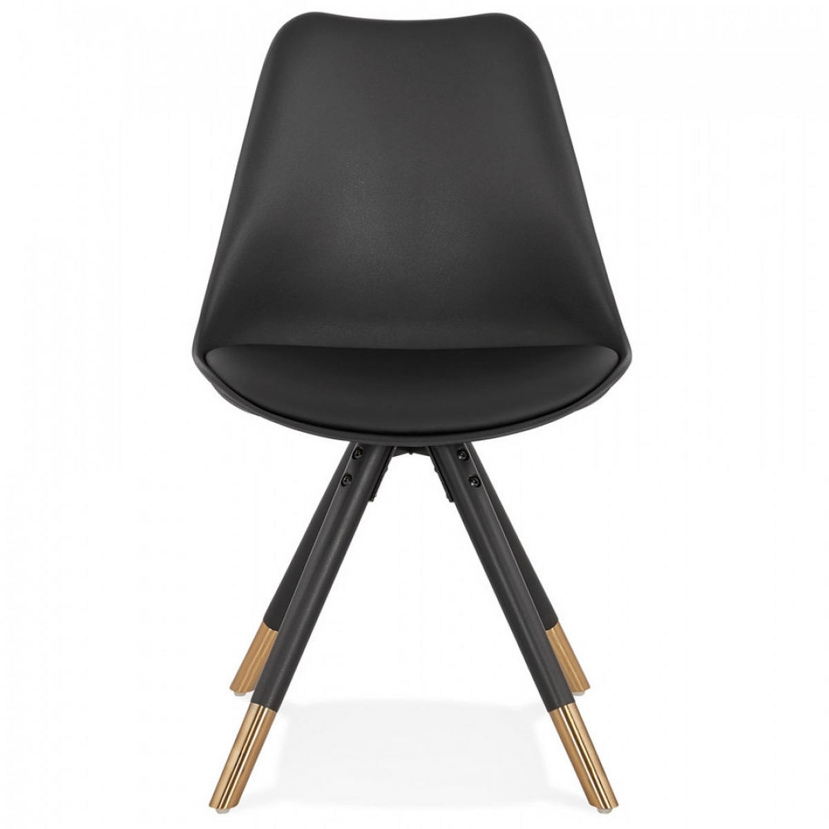STUHL braun 48x82x56cm - Goldfarben/Schwarz, Holz/Kunststoff (48/82/56cm) - AlterEgo