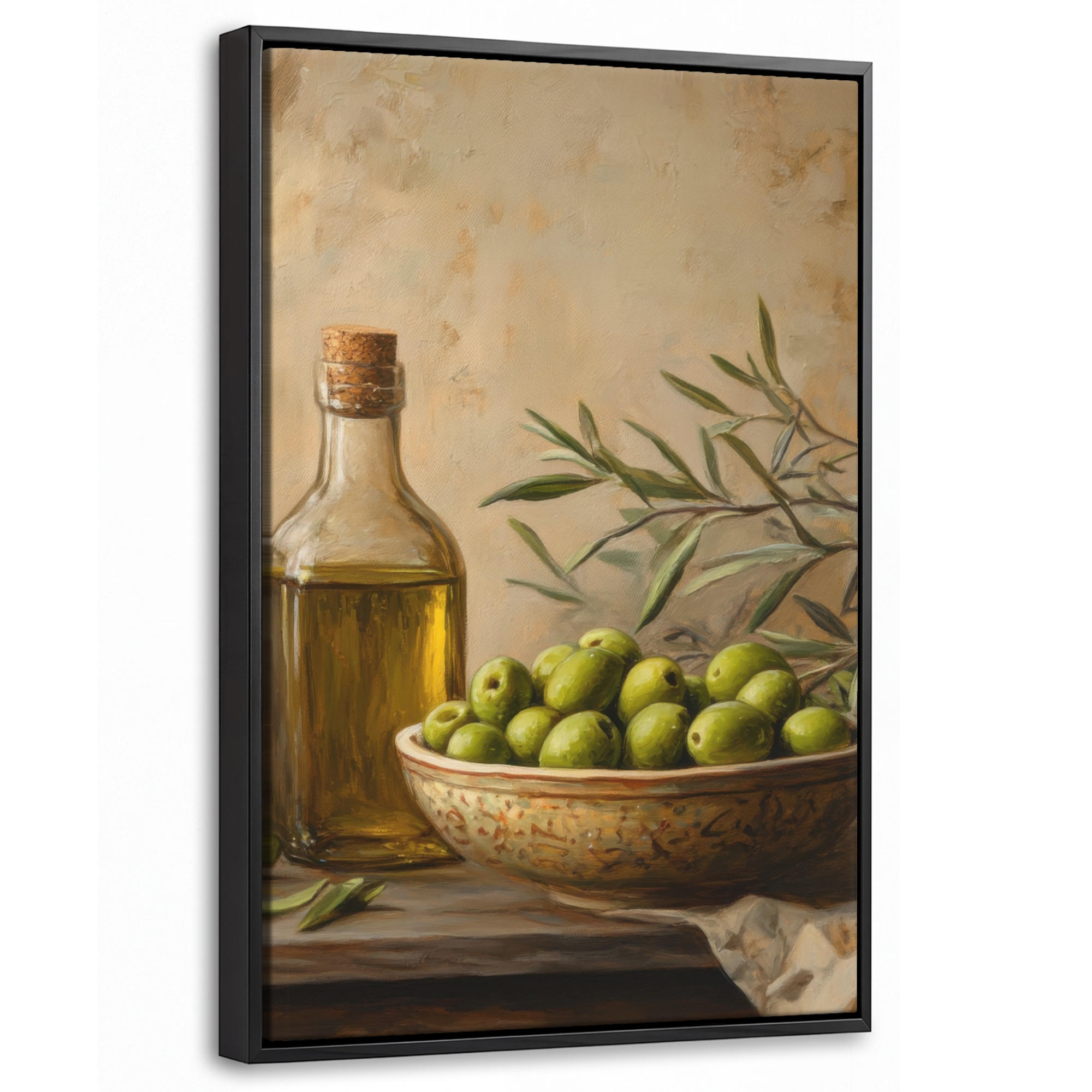 MuchoWow Leinwand Olivgrün 20x30 cm