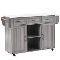 SERVIERWAGEN mit Klapptisch 139 x 46/71 x 91,5 cm Grau MDF - Grau, Holz (46/91.5/139cm) - Beauniv