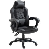 BÜROSTUHL Massagesessel, Schwarz - Schwarz, Leder (69/117/68cm) - HOMCOM
