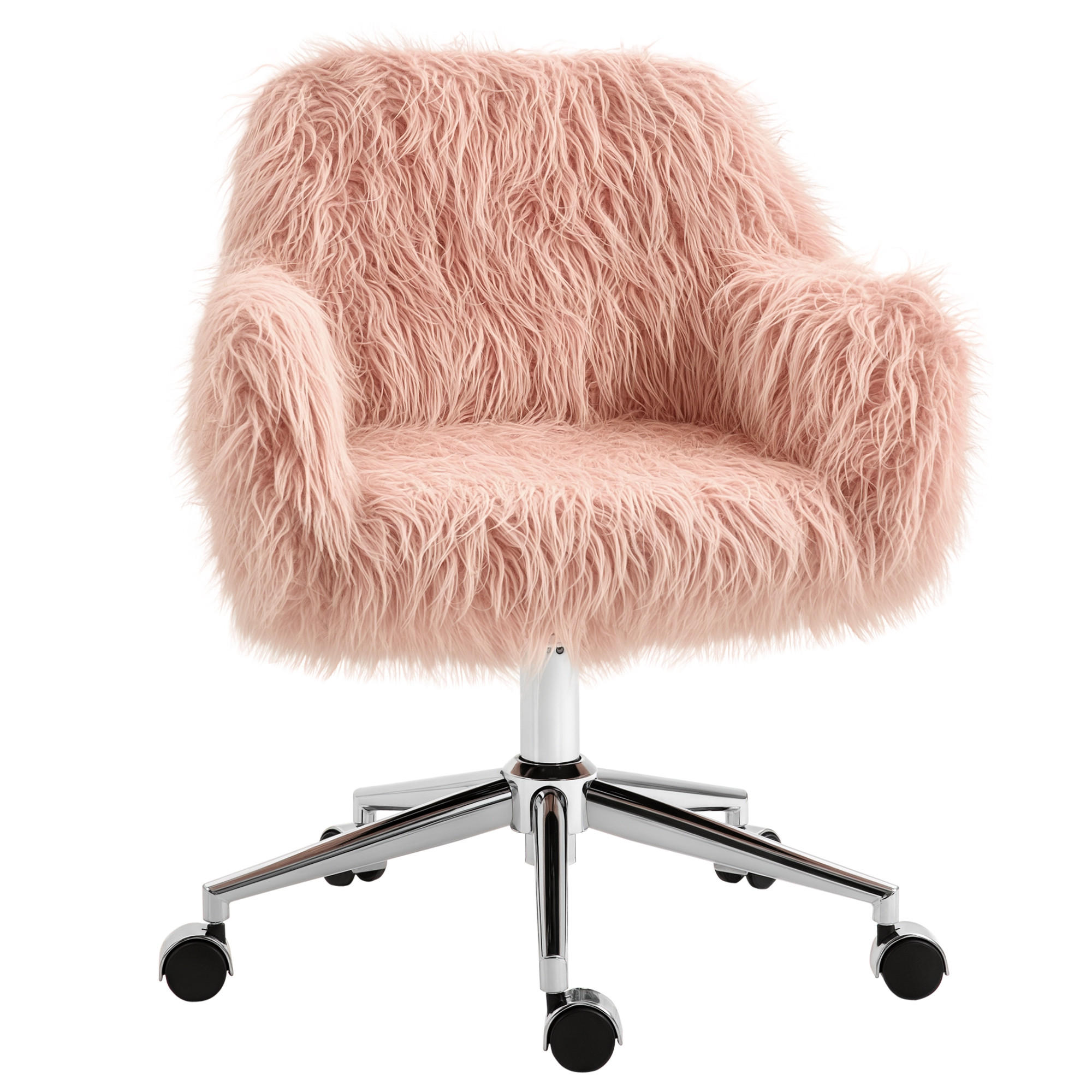 CHEFSESSEL, Schaumstoff, Rosa+Silber - Multicolor, Fell (60/85/57cm) - Vinsetto