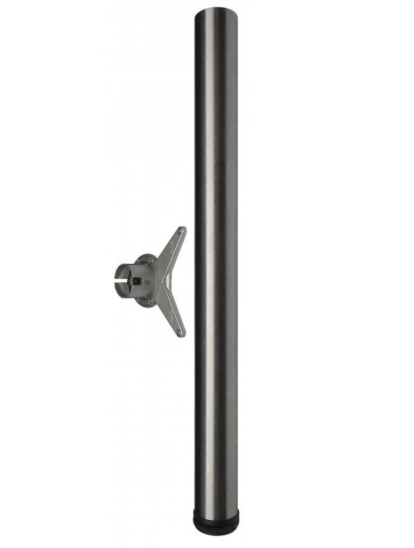 TISCHBEIN Logo 110cm höhenverstellbar + 3cm Stützfuss Edelstahl Tragkraft 150 kg - Edelstahlfarben, Metall (6/110/113cm)