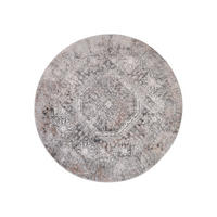 TEPPICH VALLEY Grau Rund 120/120 cm - Grau, Textil (120/120cm) - Tapiso