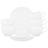 KAFFEETASSEN MIT UNTERTASSEN Amina Weiß 250 ml 6er Set - Weiß, Keramik (0.25L) - Seltmann Weiden