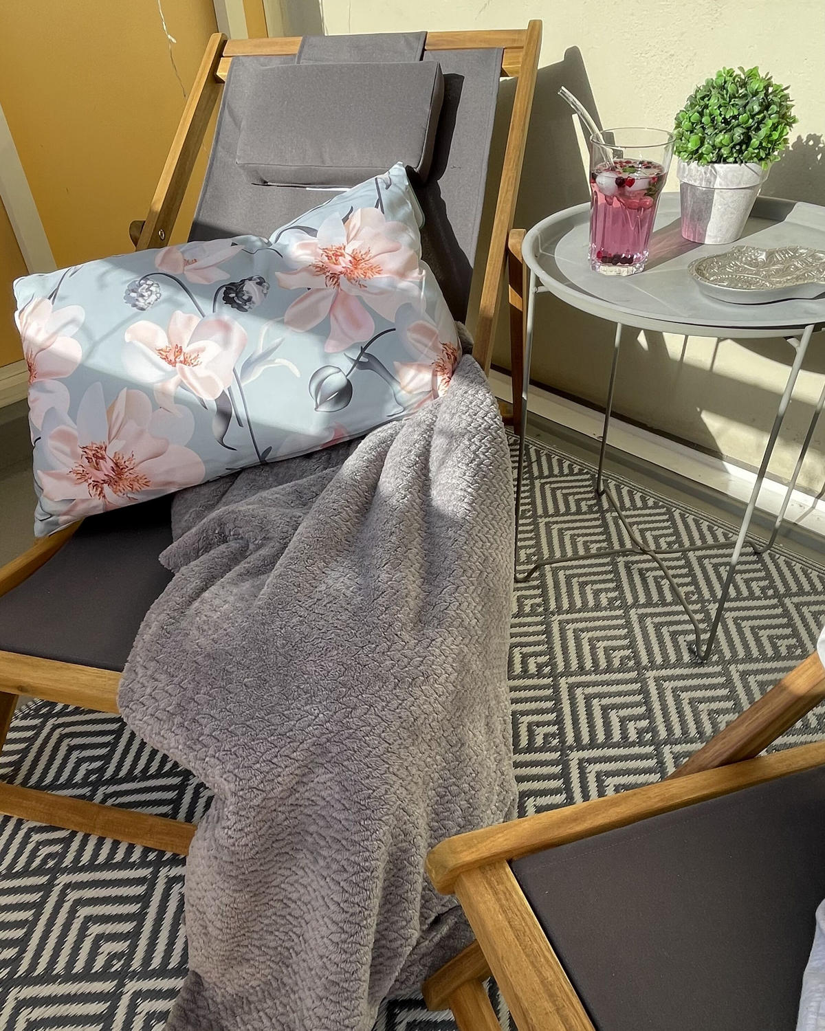 GARTENLIEGE 2er-Set mit 2 Ersatzstoffbezügen hellbraun/grau Avellino - Hellbraun/Grau, Textil (54/70/97cm) - Beliani