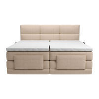 BOXSPRINGBETT - 2 Personen - stoff - beige Lodi - Beige, Textil (90/200cm) - Vente-Unique