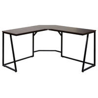 ECK-SCHREIBTISCH Dunkelbraun - Dunkelbraun, Metall (140/140/76cm) - MCW