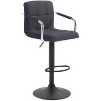 BARHOCKER Stoff schwarz - Schwarz, Textil/Metall (54/91/46cm) - CLP