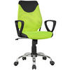 JUGENDDREHSTUHL Nylon Ergonomisch Höhenverstellbar DAVOS, Grün 60x60x101 cm - Silberfarben/Schwarz, Textil/Metall (60/101/60cm) - KADIMA DESIGN