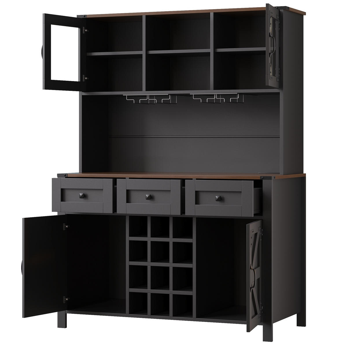 KOMODA 120/40/76 cm se 6 zásuvkami a vlnitým čelem z MDF, Bílá - bílá, kompozitní dřevo (120/76/40cm) - Redom