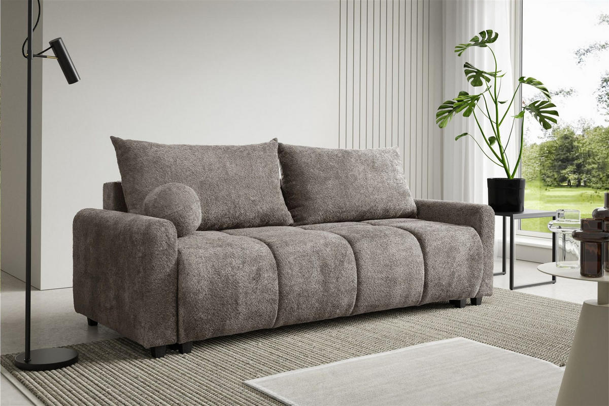 SCHLAFSOFA Giana - Braun, Holzwerkstoff/Textil (230/100/100cm) - Fun Möbel