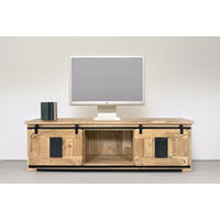 LOWBOARD LIBRO - Beige/Naturfarben, Akazienholz/Holz (180/55/50cm) - SAM