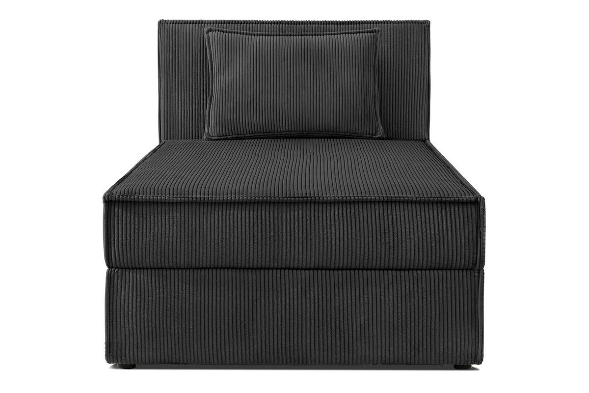 BOXSPRINGBETT ROTI Einzelbett, dunkelgrau - Dunkelgrau/Schwarz, Holz/Holzwerkstoff (80/200cm) - KONSIMO®
