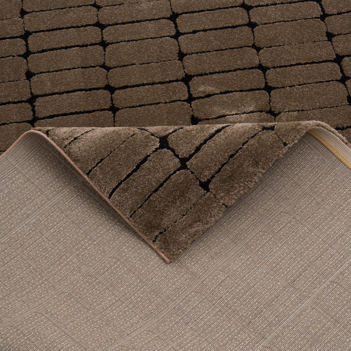 DESIGNER TEPPICH NOSY MODERN - Braun, Textil (120/170cm) - Pergamon