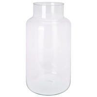 VASE Recycling Transparent 19/19/35 cm Glas - Transparent, Glas (35cm) - Mondex