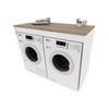 WASCHMASCHINENSCHRANK für Waschmaschine & Wäschetrockner 129/97/61 - Sonoma Eiche, Holzwerkstoff (129/97/61cm) - RAUMHIRSCH FURNITURE