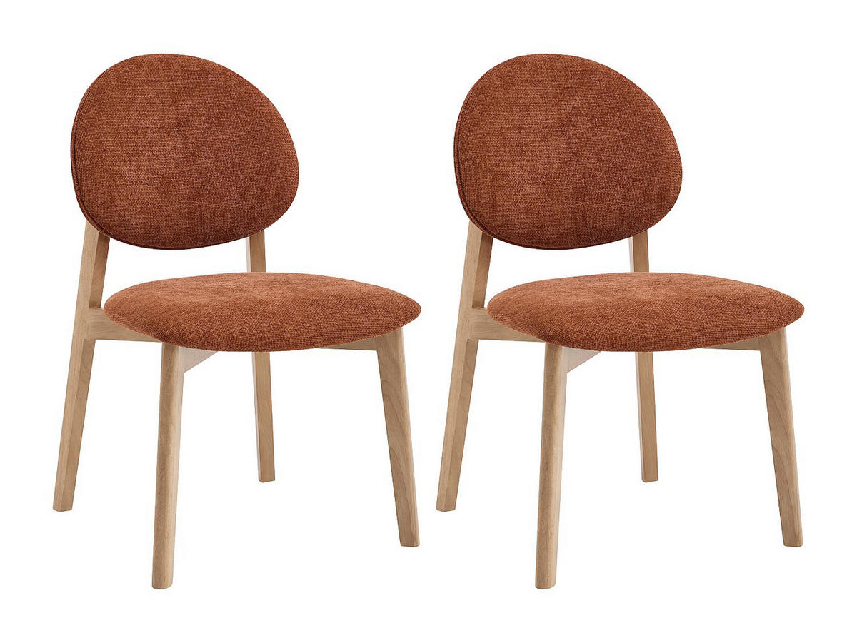 STUHL - 52 cm x 57 cm - holz - terracotta Marleni - Terracotta, Holz/Holzwerkstoff (52/85/57cm) - Vente-Unique