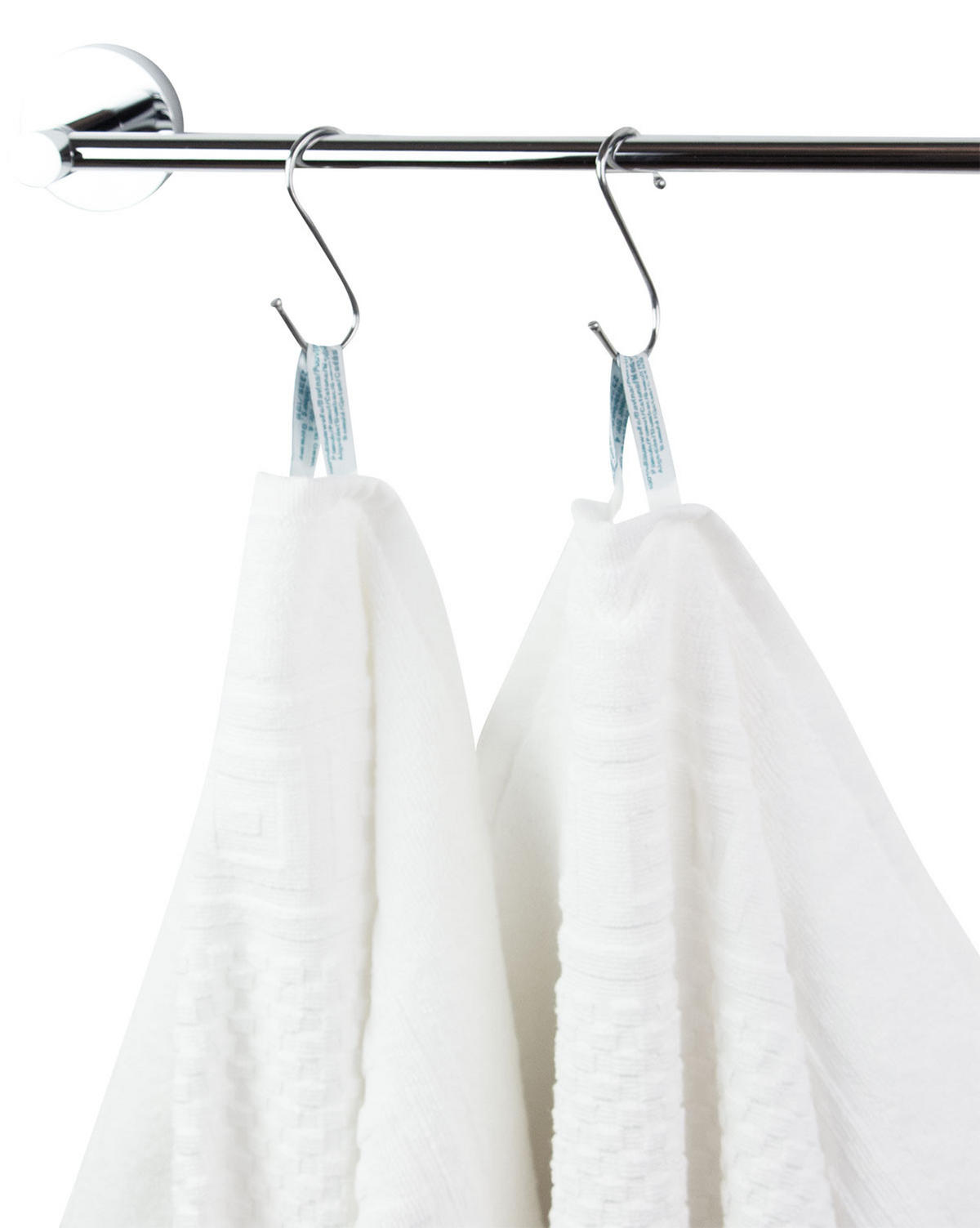 BADETUCH, 2er-Set, 100x150 cm, 100% Baumwolle, Weiß - Weiß, Textil (100/150cm) - Zollner