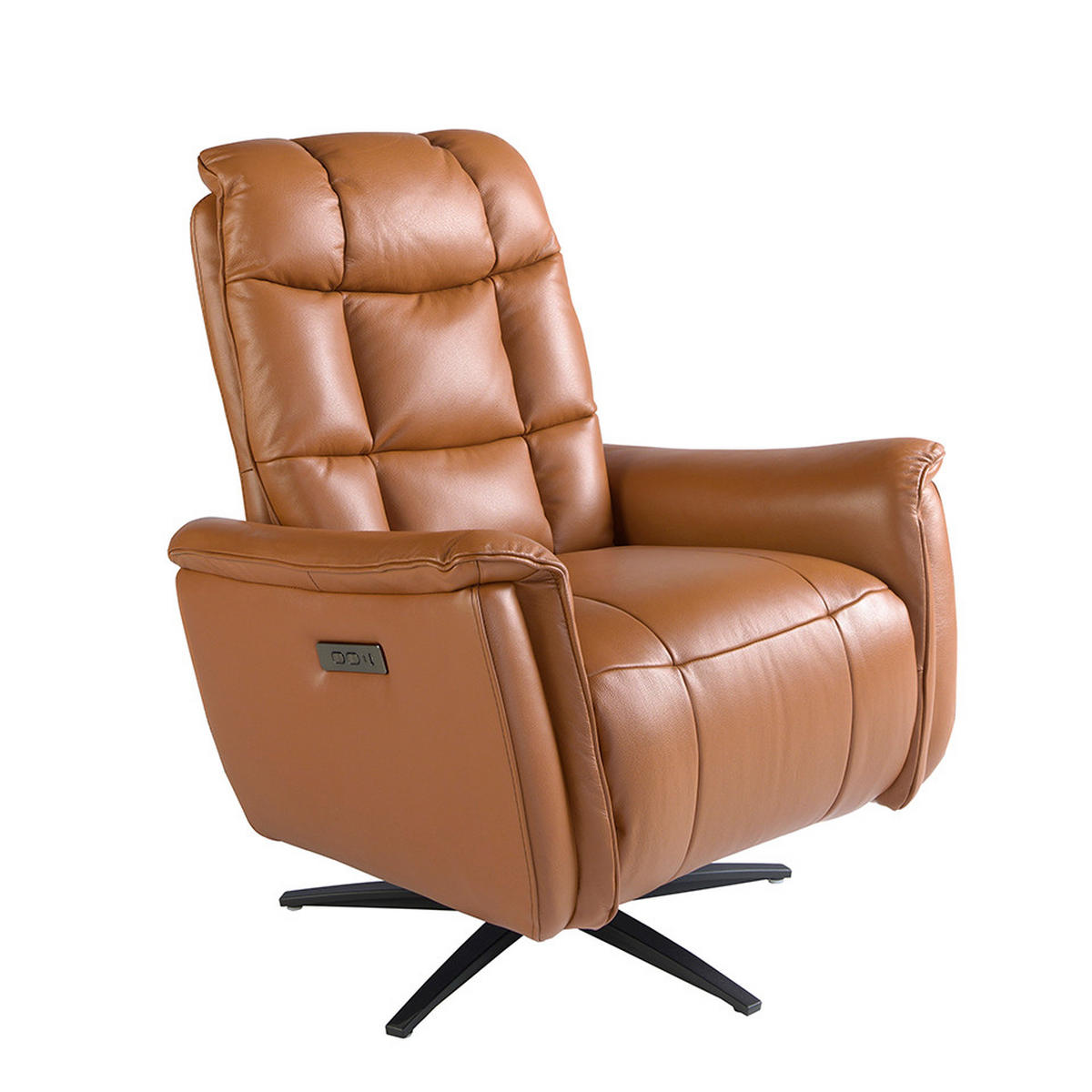 FERNSEHSESSEL Braun Schwarz 85/80/106 cm - Schwarz/Braun, Leder (85/106/80cm) - ANGEL CERDA