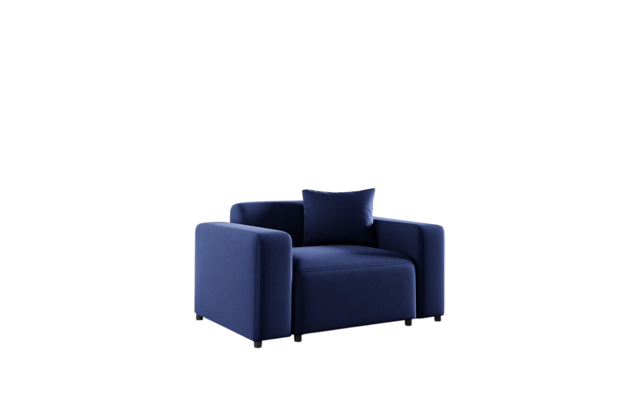 SESSEL Megan In Salvador - Dunkelblau, Holzwerkstoff/Textil (145/75/98cm) - Fun Möbel