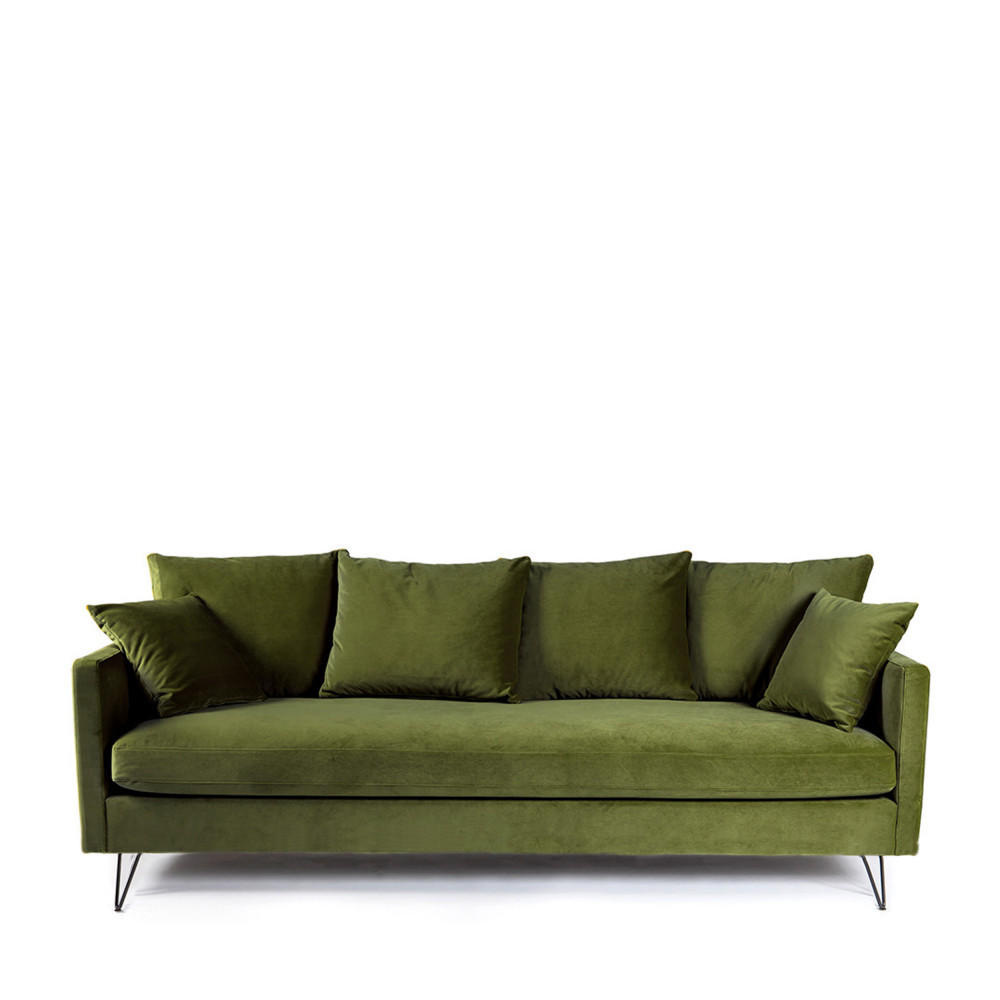 BETTSOFA - Olivengrün - Olivgrün, Textil (213/86/95cm) - Drawer