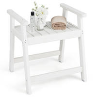 DUSCHHOCKER wasserdicht weiß - Weiß, Kunststoff (58/61.5/51cm) - COSTWAY