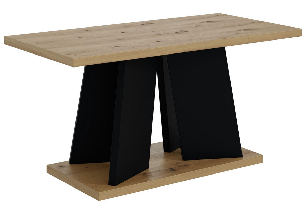 KAFFEETISCH 110x70x60 cm - Artisan Eiche Optik / Schwarz - UFOM - Eichefarben, Holzwerkstoff (110/70/60cm) - ALTDECOR