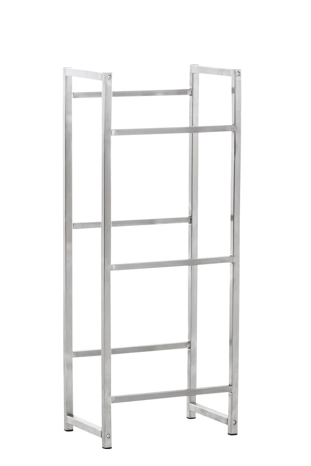 KASTENSTÄNDER Metall edelstahl - Edelstahlfarben, Metall (47/116/31cm) - CLP