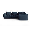 ECKSOFA modular rechts Bloom aus strukturiertem Stoff dunkelblau 3 Sitzplätze - Dunkelblau, Textil (216/316cm) - Micadoni