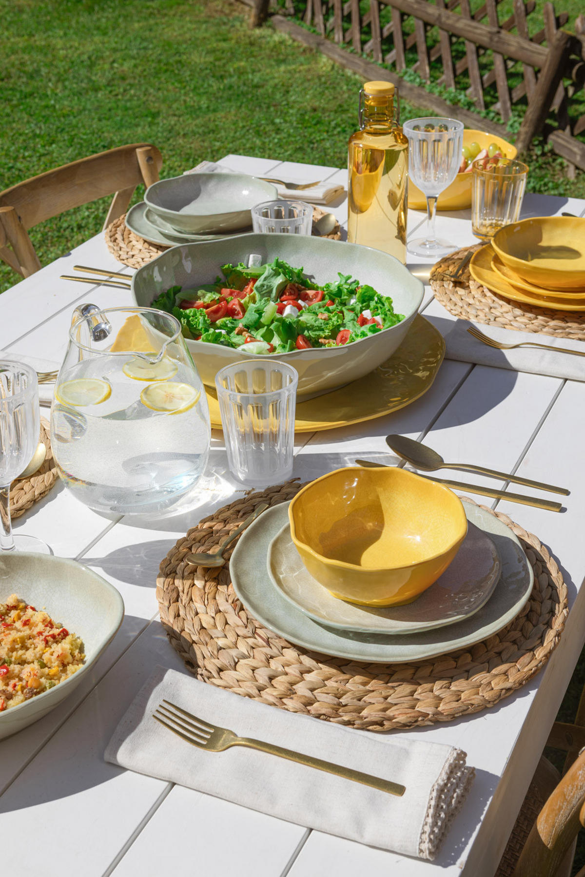 SERVIERSCHALE oval 33 x 23,5 x 7 cm Atmosfera ocker - Currygelb, Kunststoff (21/2/21cm)