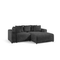 ECKSOFA Megan Xs In Stoff Poso - Dunkelgrau, Holzwerkstoff/Textil (240/165cm) - Fun Möbel
