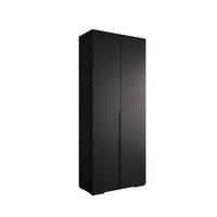 DREHTÜRENSCHRANK 236.7/100/47 2-türig - Schwarz, Holz/Metall (100/236.7/47cm) - MÖBEL KRYSPOL