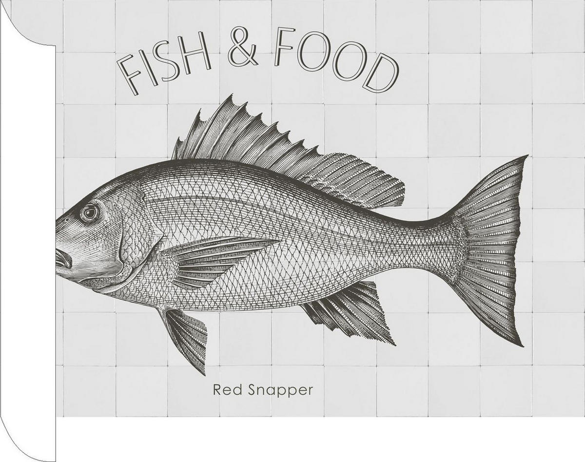 WANDTATTOO Fisch 70 x 46.5 cm - Schwarz, Papier (70/46.5/46.5cm) - ESTAhome