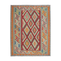 HANDWEBTEPPICH Kelim Gashgai Rot 197/158 cm Schurwolle - Rot, Textil (158/197cm) - Looma