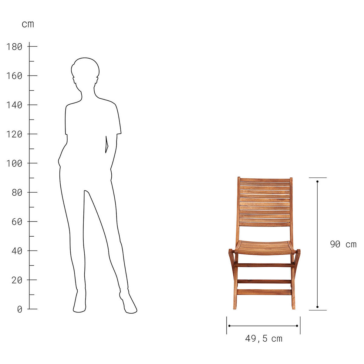 GARTENSTUHL (2er Set) Somerset - Braun, Holz (63/90/50cm) - BUTLERS