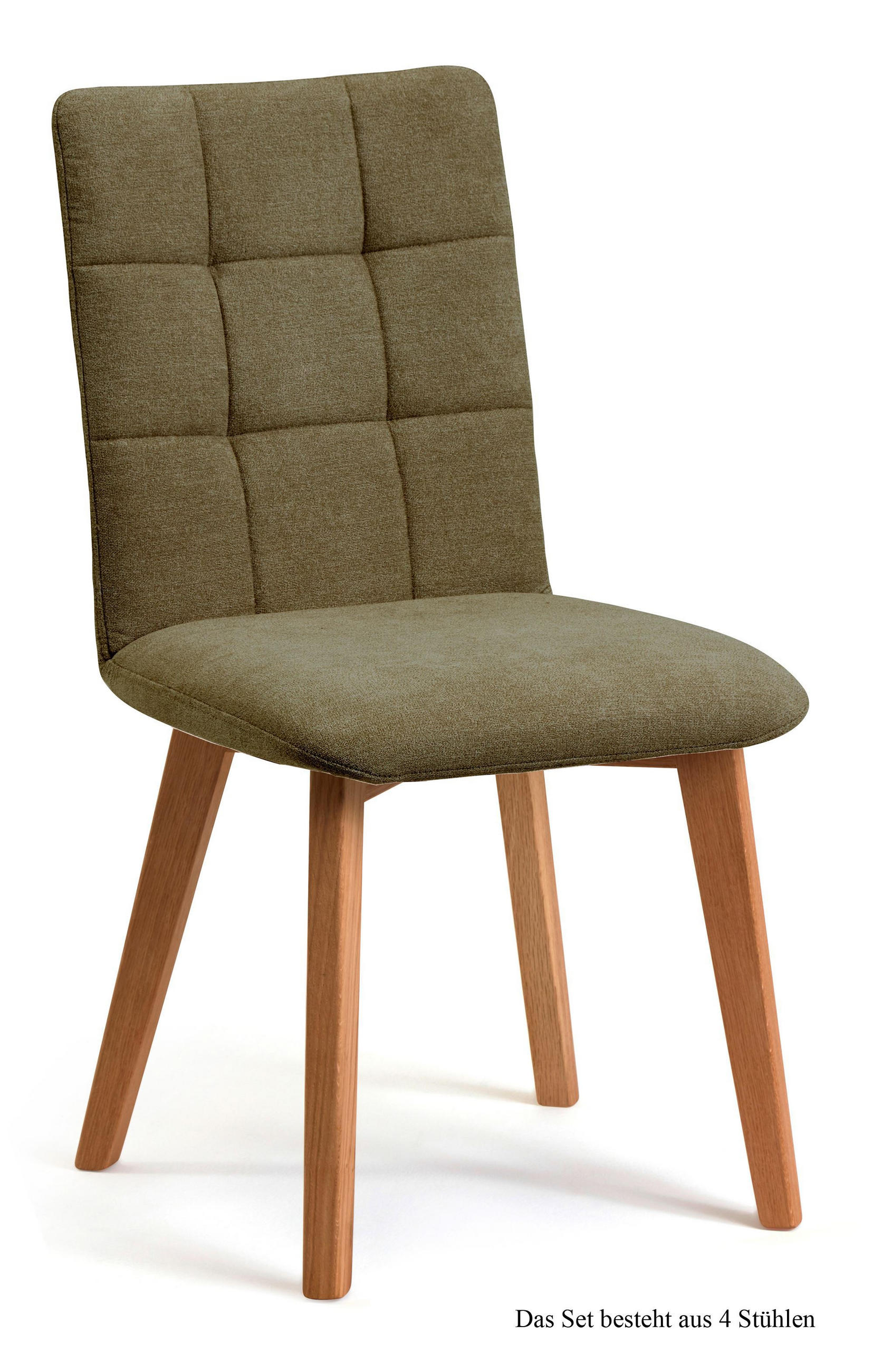 ESSZIMMERSTUHL (4er-Set) Dareen 47x91x60 Eiche geölt/Olivgrün - Eichefarben/Olivgrün, Kunststoff (60/91/47cm) - 58aufmkessel