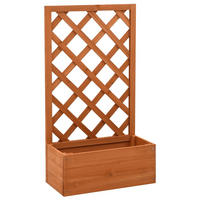 GARTEN-SPALIER mit Blumenkasten Orange 50x25x90 cm Tannenholz - Orange, Holz (50/90/25cm)