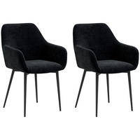 STÜHLE Schwarz 2 Stück - Schwarz, Textil (54/80/57cm) - GiPP