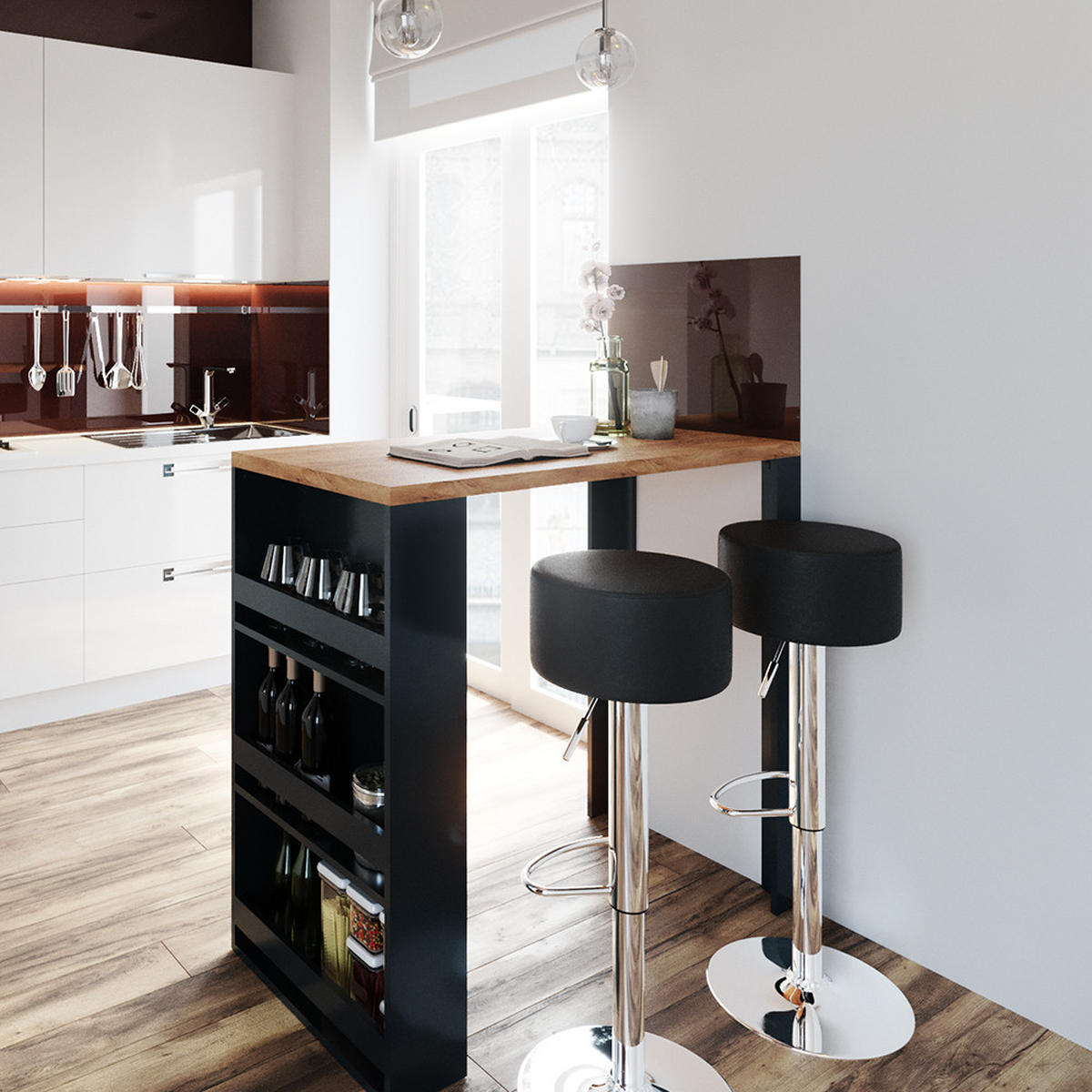 BARTISCH Eiche 57 x 117 cm - Eichefarben, Holzwerkstoff (57/106/117cm) - Vicco