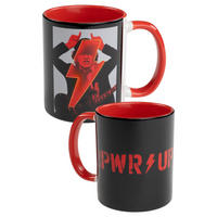 KAFFEEBECHER AC/DC - PWR/UP Schwarz/Rot 320 ml - Multicolor, Keramik (0.32L) - United Labels