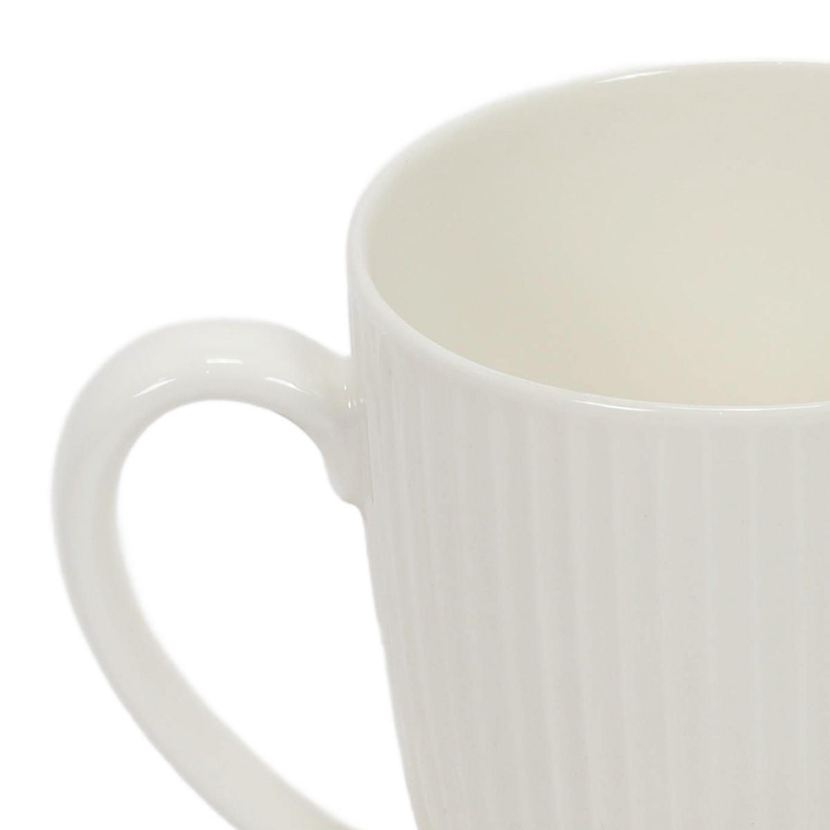 PORZELLANBECHER Weiß 370 ml 11,5/8,8/10,5 cm - Weiß, Keramik (0.37L) - Siaki