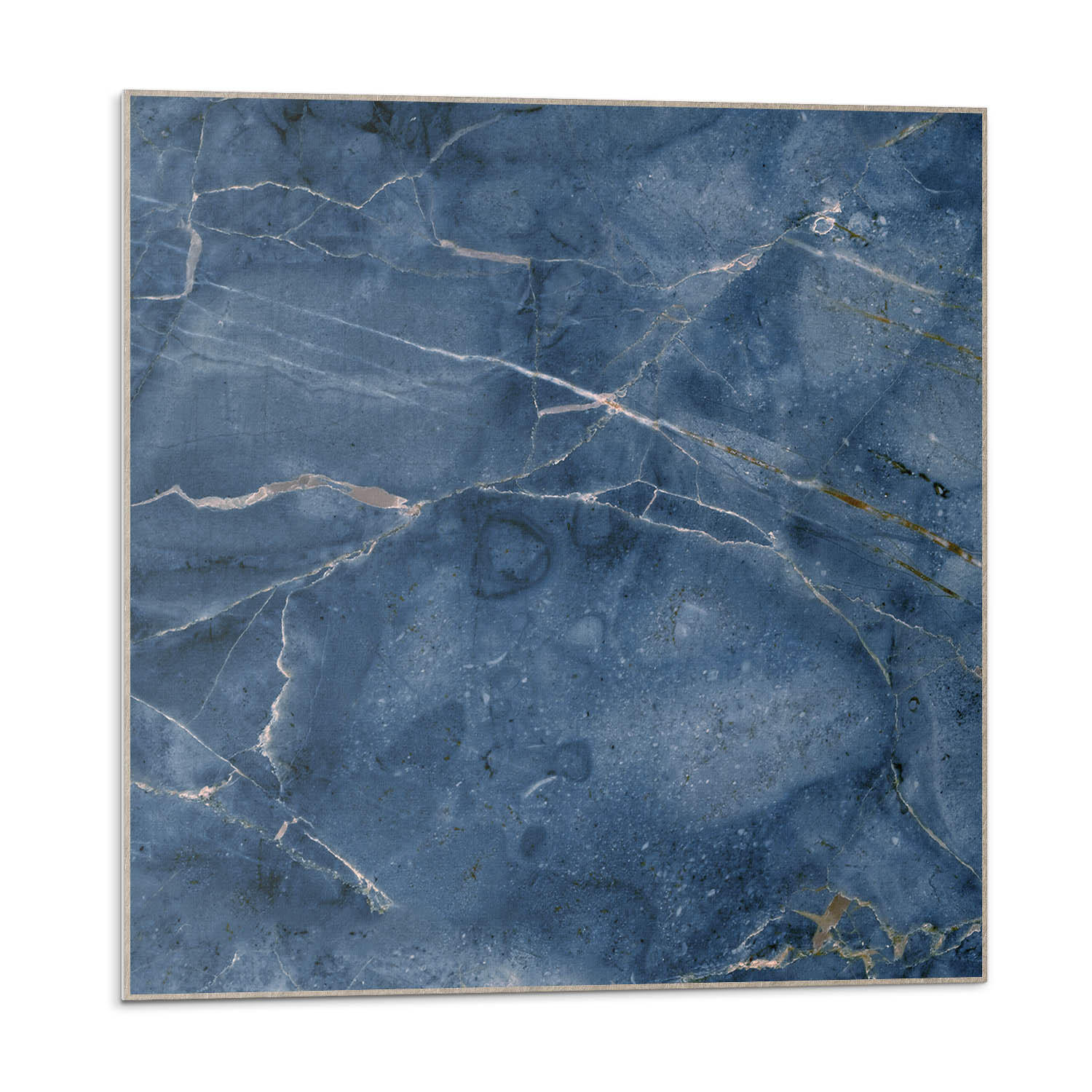 WANDPANEEL 4x 50x50 cm selbstklebend Lazurite - Dunkelblau, Kunststoff (50/1.6/50cm) - Wallfluent