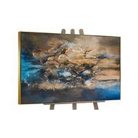 GEMÄLDE Elegante Abstraktion II Schattenfugenrahmen Gold 120x80 cm - Goldfarben, Holz (120/80cm) - YS-art gallery