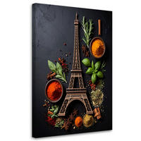 LEINWANDBILD Essen & Trinken 80x120cm - Multicolor, Textil (80/120cm) - Feeby