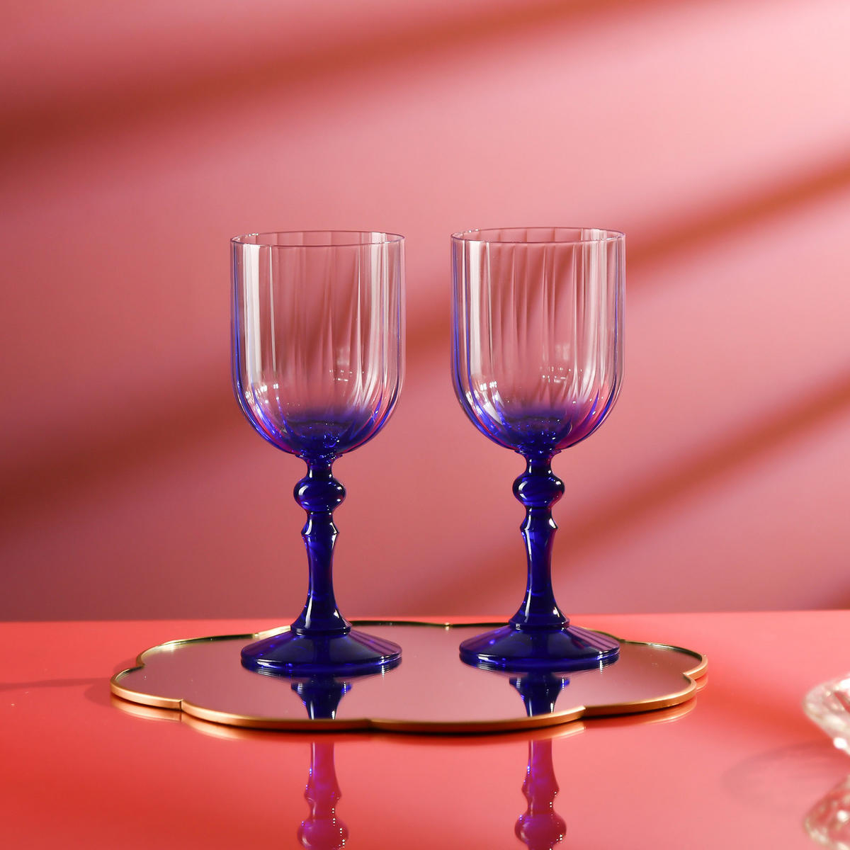 WEINGLÄSER, 2er-Set, 300 ml - Dunkelblau, Glas (0.3L) - Krosno Glass