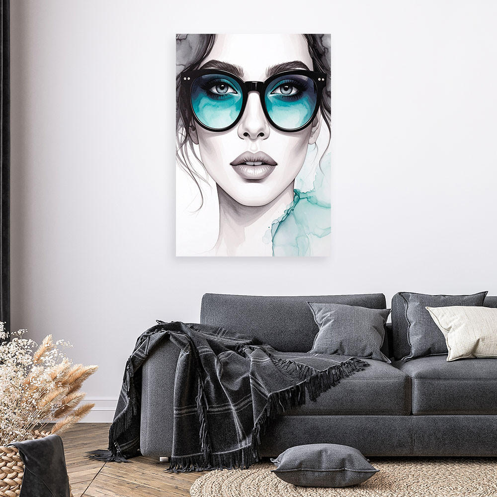 Thumbnail - Feeby Leinwandbild, Blau, Textil, Person/Charakter, Rechteckig, 80x120 cm, Bilder und Zubehör, Wandbilder, Leinwandbilde...