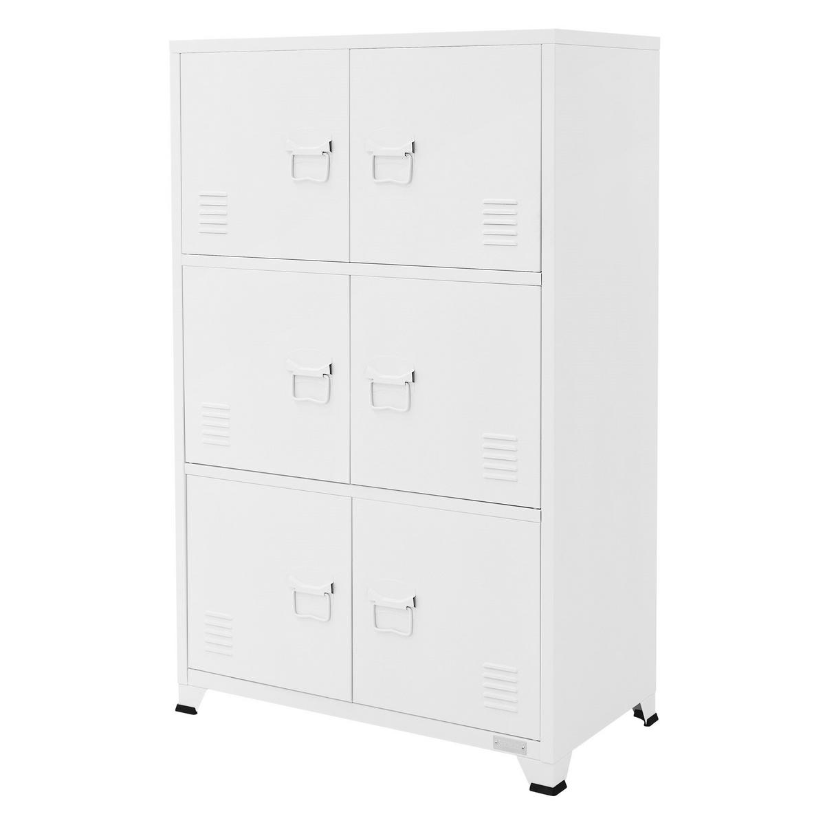 AKTENSCHRANK - Weiß, Metall (40/120/75cm) - ML-DESIGN